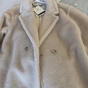 Aritzia Beige Teddy Coat